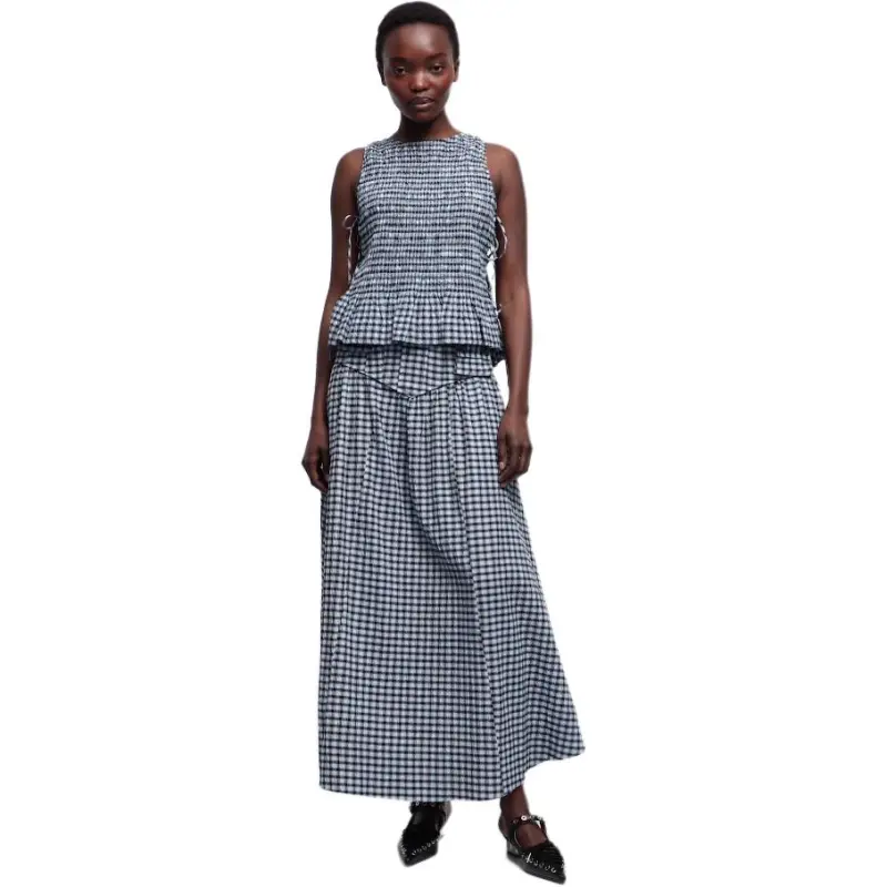 GANNI Checkered Skirt-3