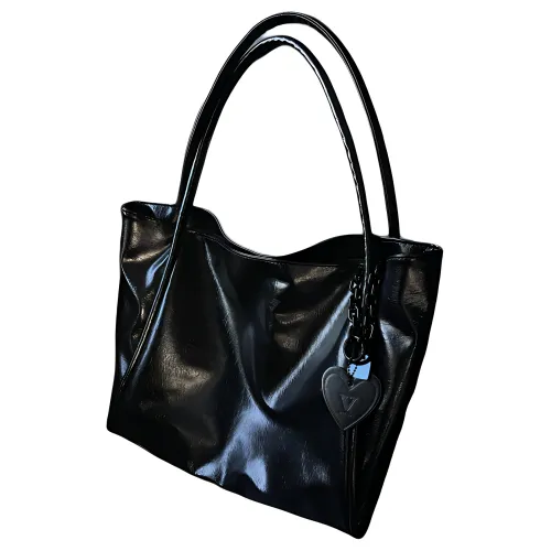 HACIN PU Shoulder Bag Women's Black