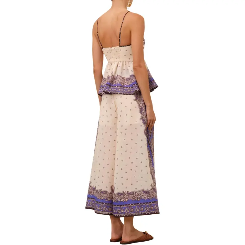 Zimmermann Maxine Wide Leg Cropped Pants-2