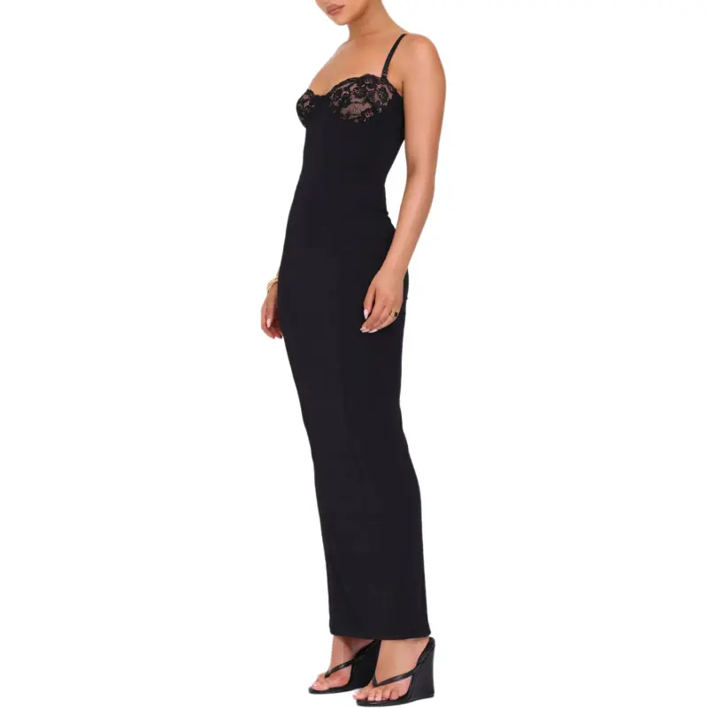 Tiger Mist ALLURA MAXI DRESS Slip Dress Women's Black-6