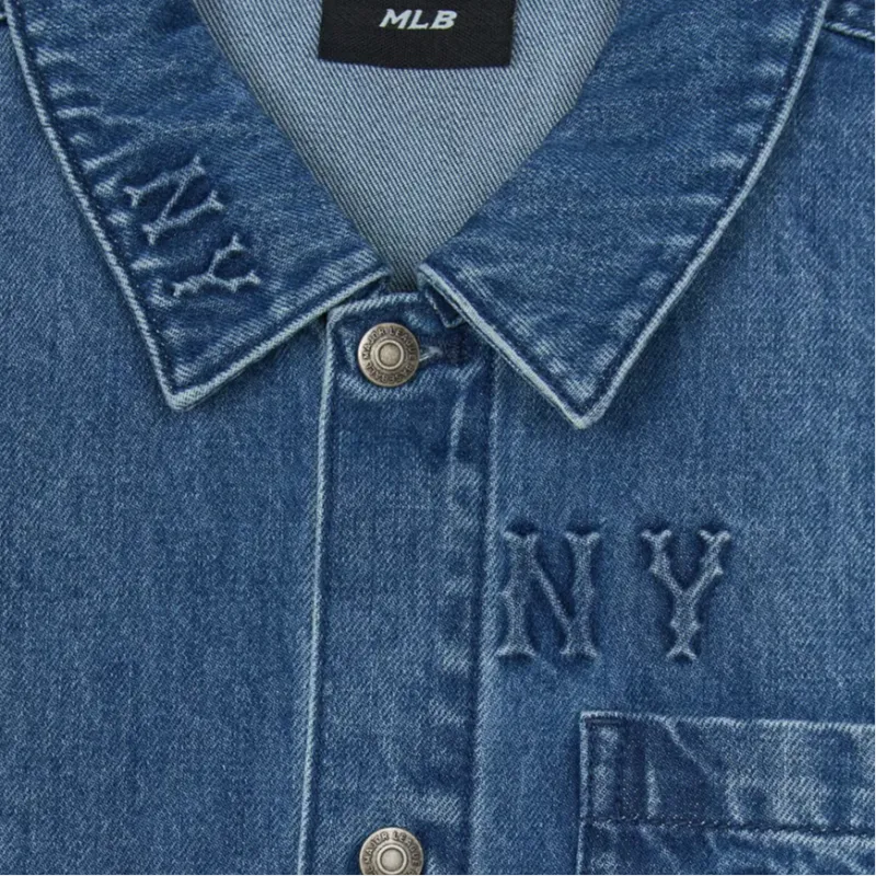 MLB New York Yankees Shirt Unisex Denim Blue-4