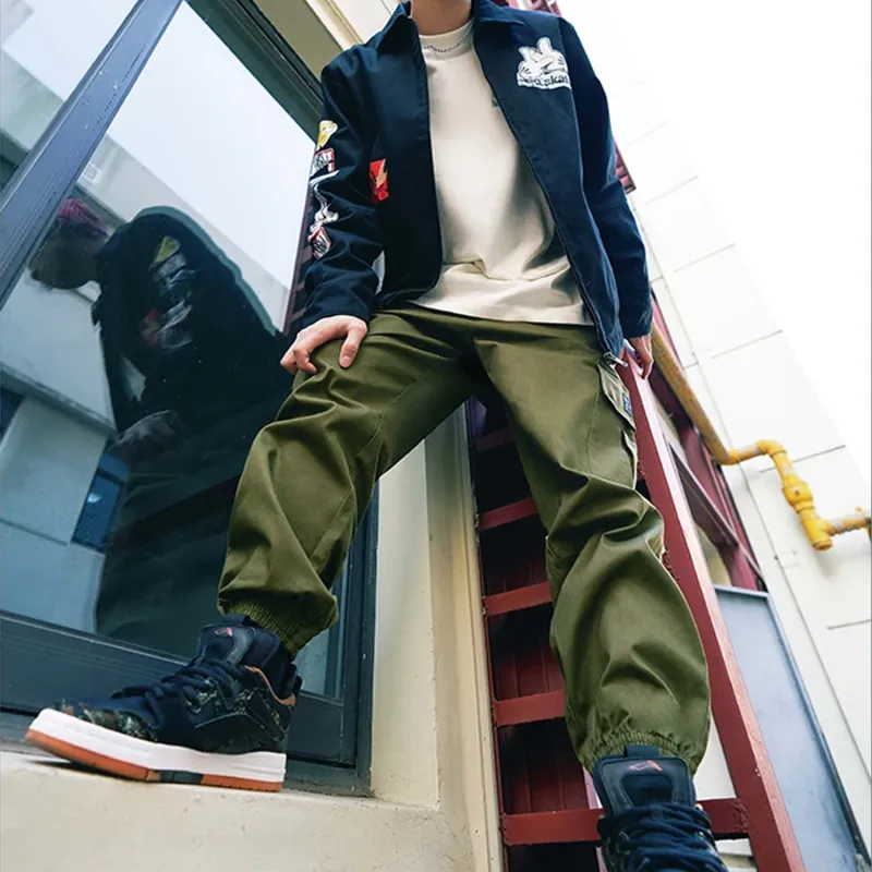 LINING Skateboard Cargo Pants Men Olive Green-2