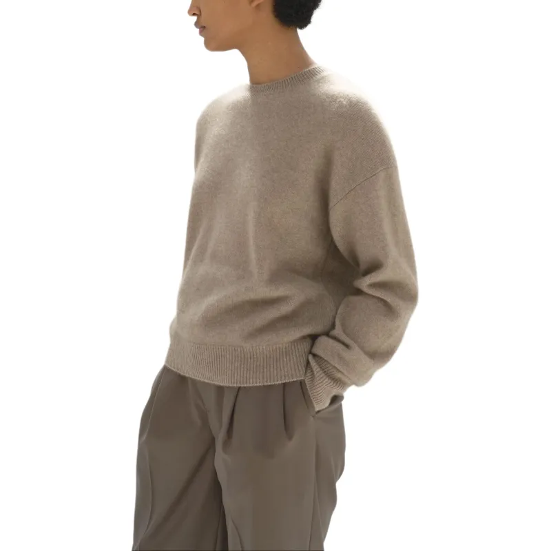 Auralee Baby Cashmere Knit Sweater 'Natural Brown'-3