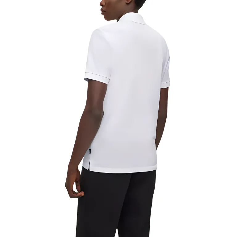 HUGO BOSS Pallas Embroidered Straight Hem Polo Shirt-2