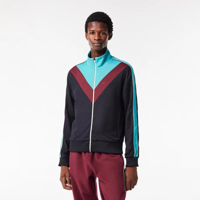LACOSTE Jackets Coats Men's Navy Blue/Blue/Bordeaux Color-3