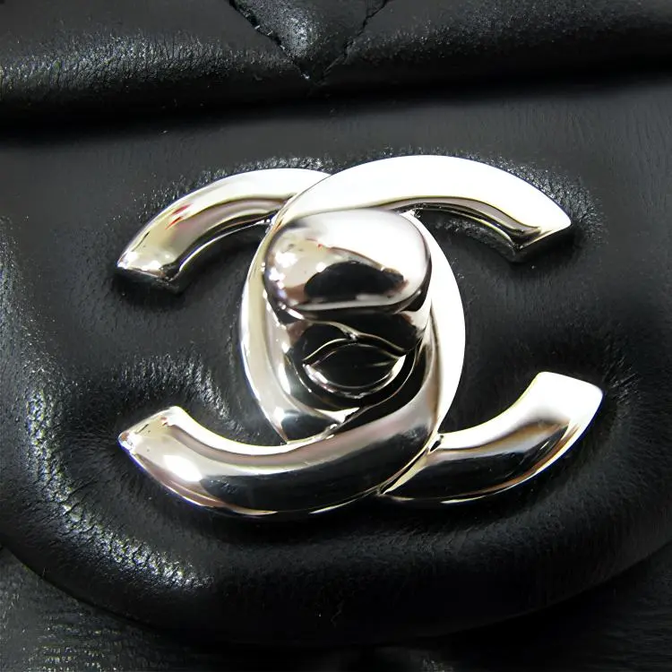 CHANEL Classic Flap CF Sheepskin Flap Bag, Chain Bag, Crossbody Bag, Shoulder Bag Women's Black-3