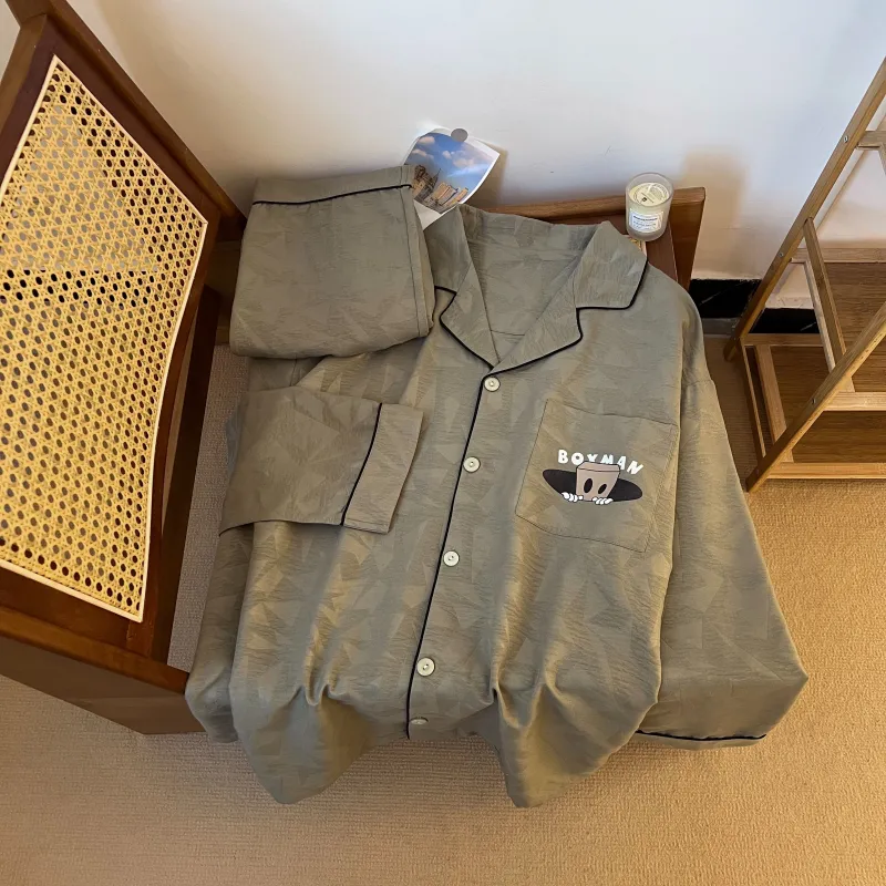 WANANNI Pajama Set Men's Olive Green-3
