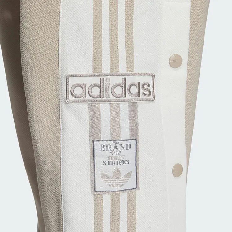 Adidas Originals Classic Three stripe Series Knitted Sports Pants Women's Beige-4