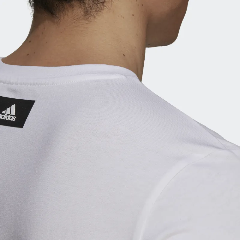 Adidas T Shirts Men White-4