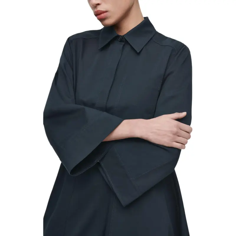 COS Long-Sleeved Dresses Women's Navy Blue-4