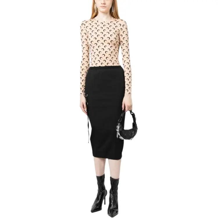 Marine Serre Crescent Moon print Second skin Top-2