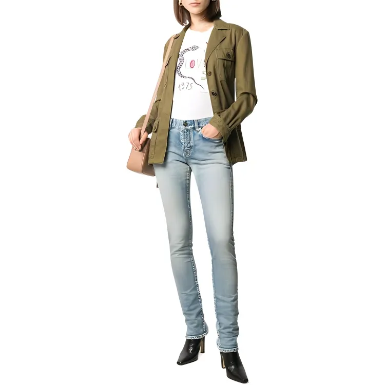 SAINT LAURENT T Shirt Women's White-3