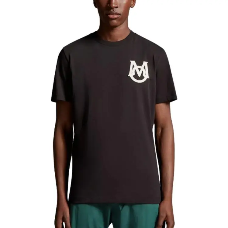 Moncler Logo patch Cotton T shirt-1