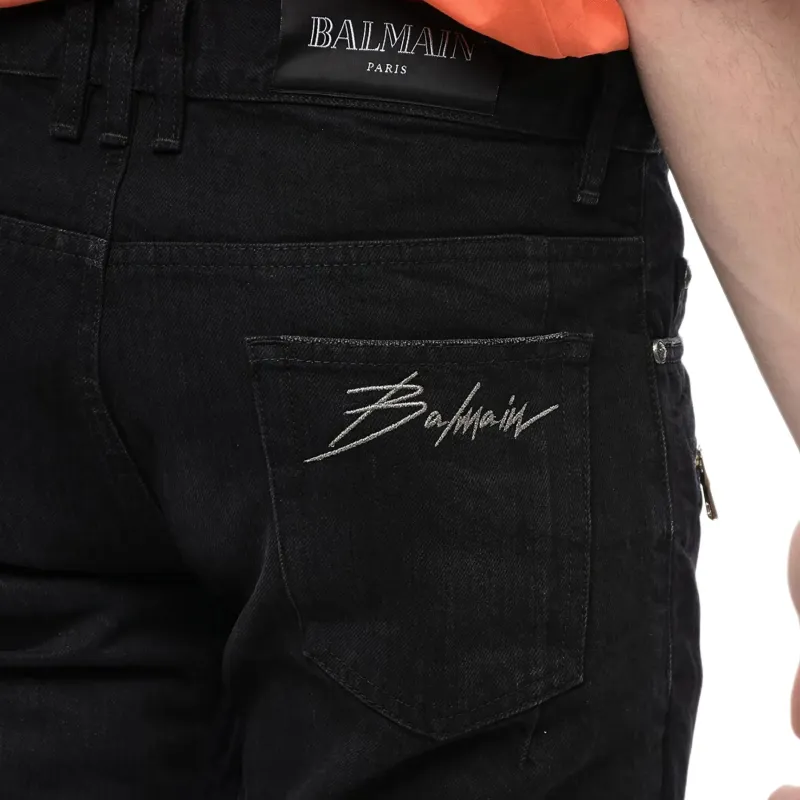 BALMAIN Slim fit Biker Jeans-3