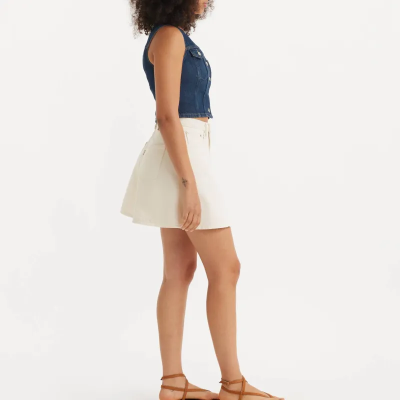 Levi’s Denim Short Skirts Women's White-1