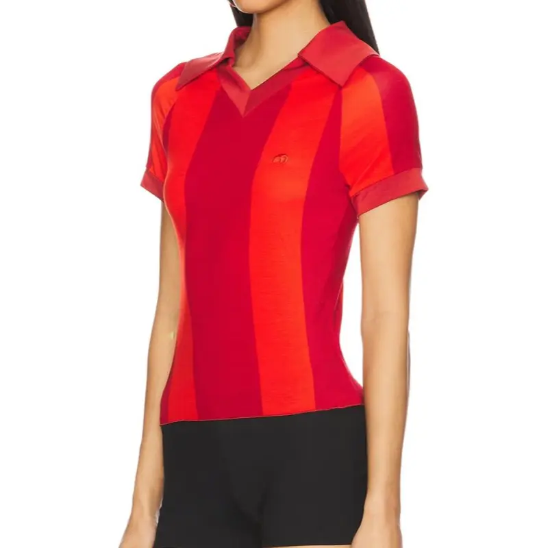 Miaou Polo Shirt Women's Red Orange-2