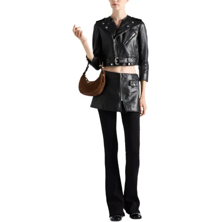 PRADA Leather Biker Jacket-2