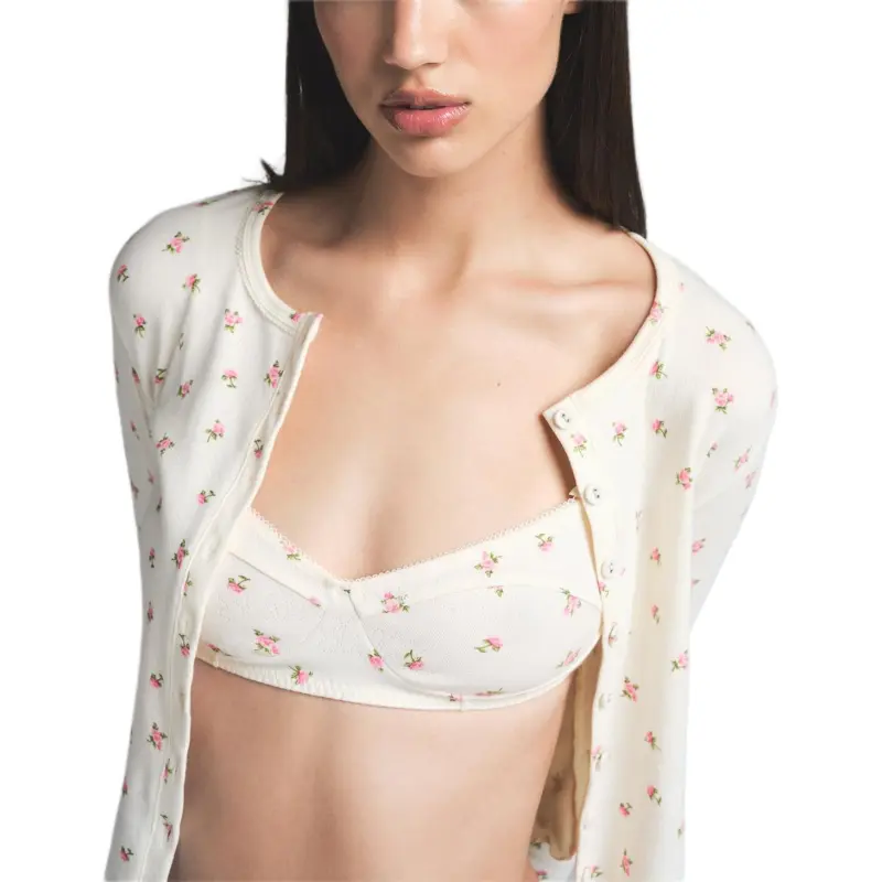 SKIMS Valentine's Day Collection T-Shirt Women's Marble Pink Rosebud Print/Marble Pink Rose Lily Print-3