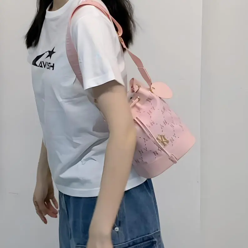 MLB Polyester Shoulder Bag, Crossbody Bag Regular Women's Milk Powder-2