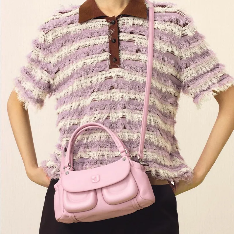 KUNOGIGI Cow Leather Crossbody Handbag Trumpets Unisex Multicolor-6