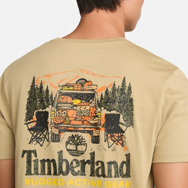 Timberland T Shirt Men's Liquorice Yellow-4