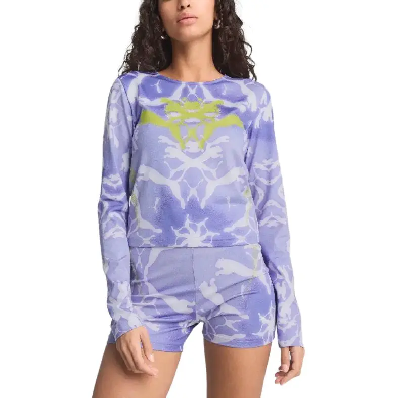 PUMA SS25 Drop Shoulder Sleeve T Shirt Women's Sky Blue-2