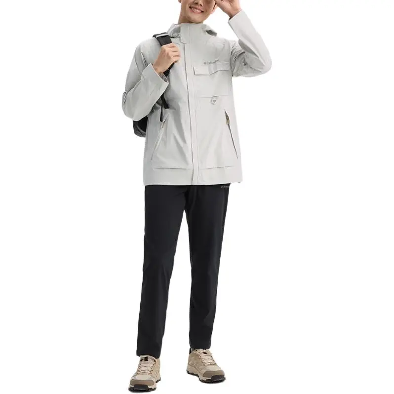 Columbia Transit SS25 Waterproof And Warm Windbreaker Jacket Men's Gray-2