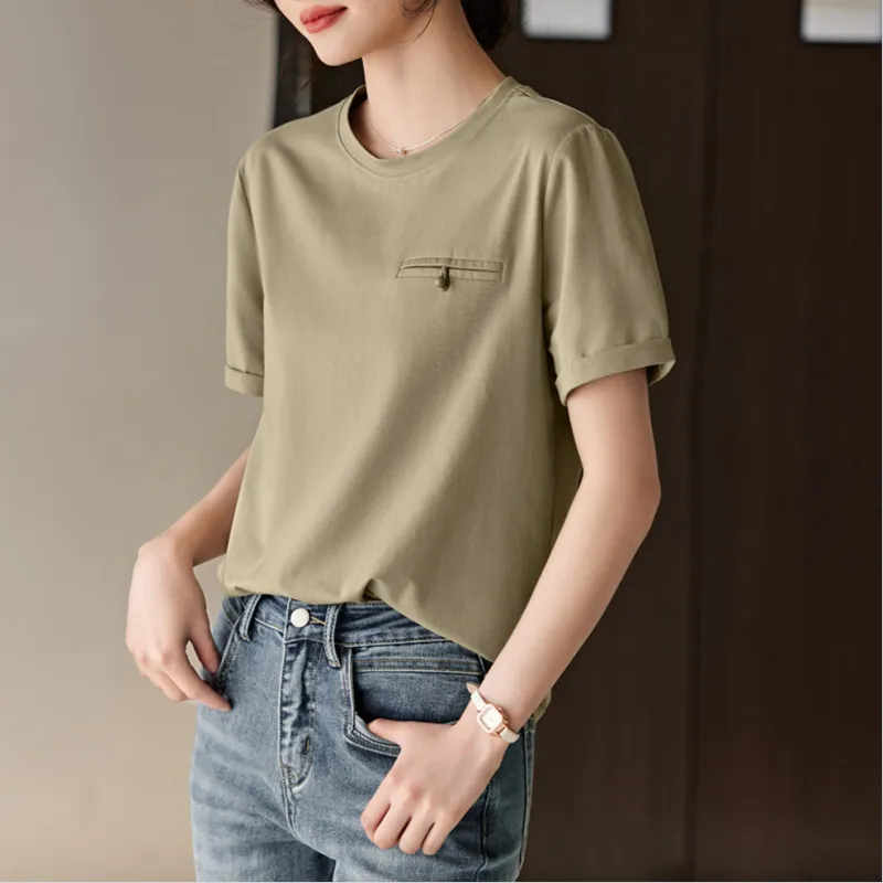XWI T Shirt Women's Avocado Green-1