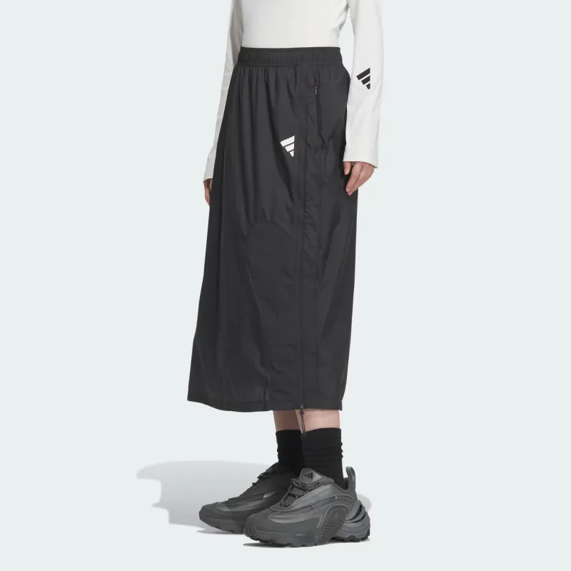 Adidas FOS Collection Casual Long Skirt Women's Carbon Black-3