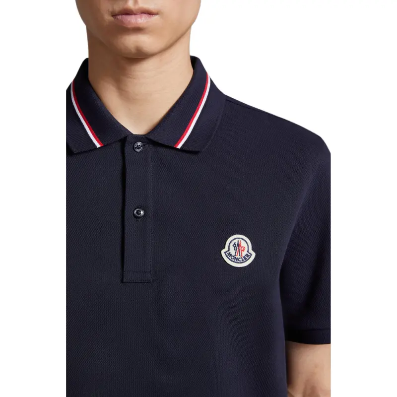 Moncler Logo Patch Short Sleeved Polo Shirt-3
