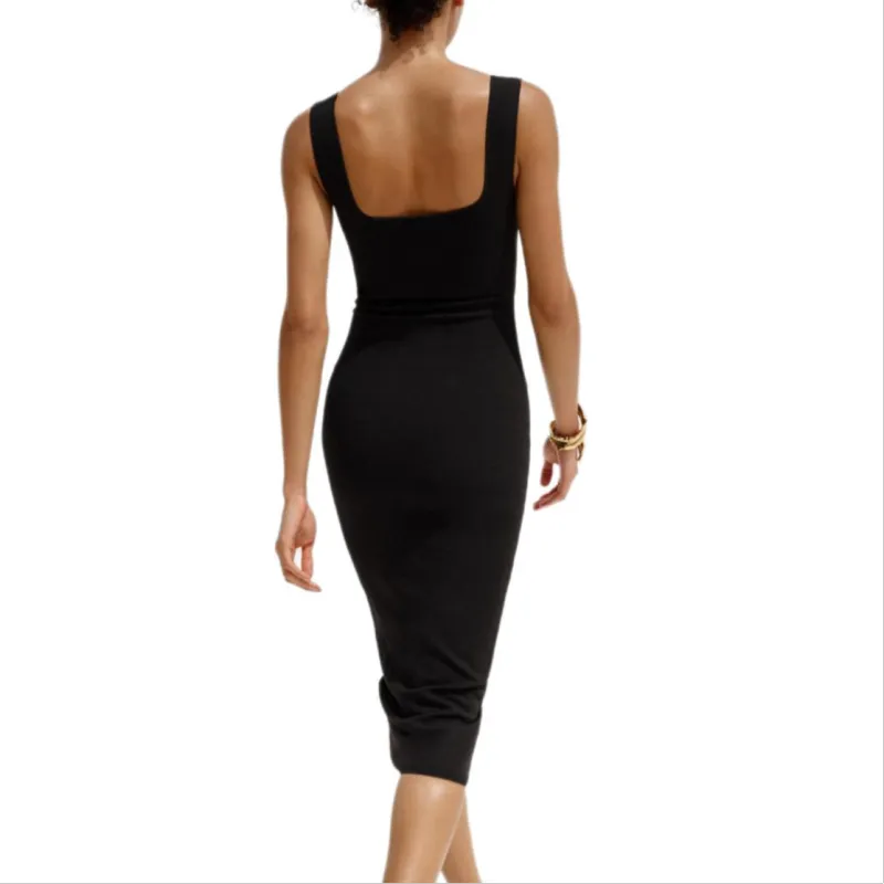 ZARA Sleeveless Dress Women's Black-3