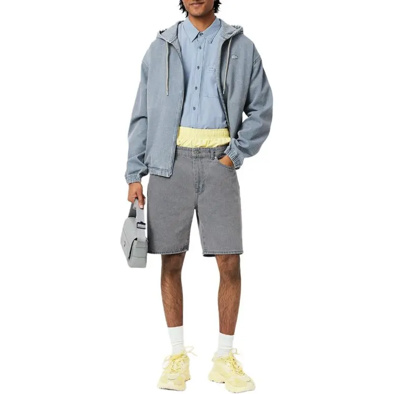 LACOSTE Washed effect Denim Shorts-2