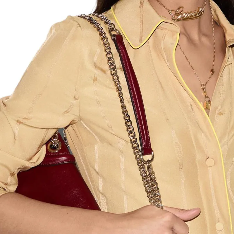 GUCCI SS25 Long Sleeved Dresses Women's Caramel-7