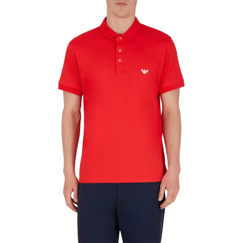 EMPORIO ARMANI SS24 Polo Shirt Men's Red-4