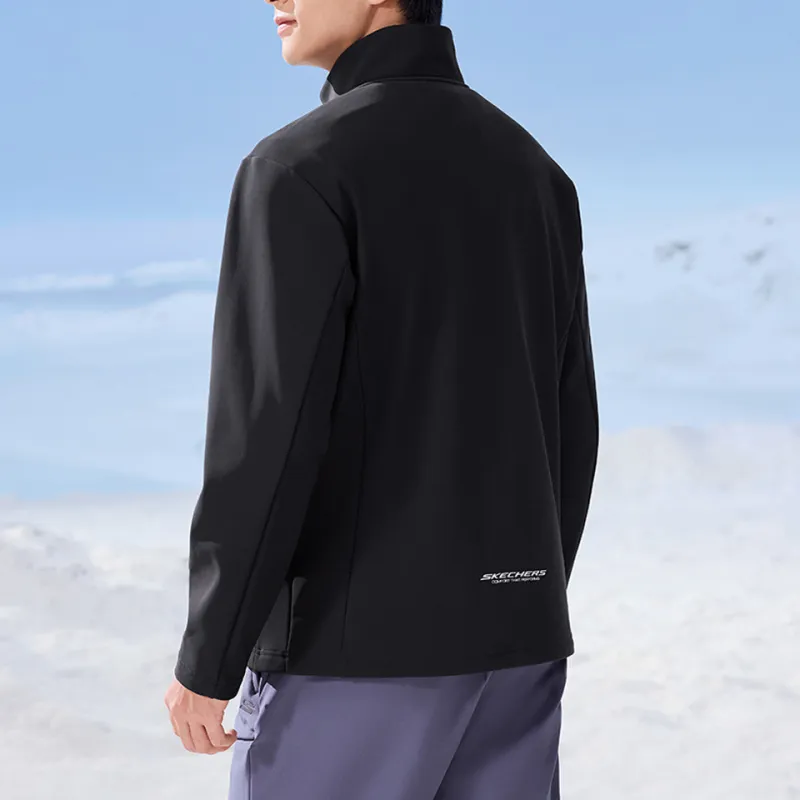 Skechers Basic Sports Series Jackets Coats Men's Carbon Black-3