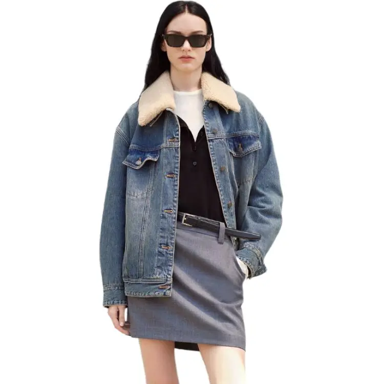 MOCO Puffer Jacket Women's Denim Blue-7