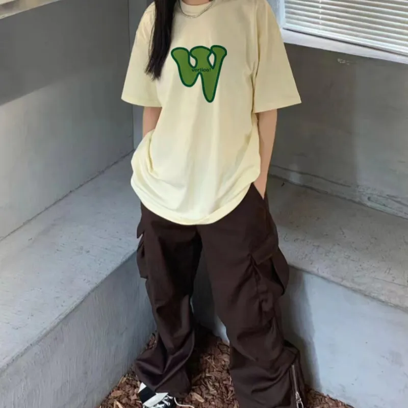 Cotton Shopping T Shirt Unisex Apricot-2