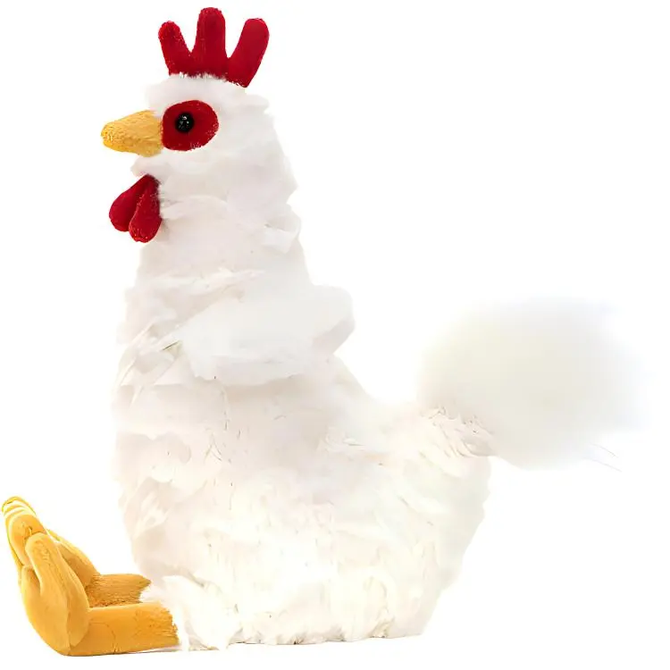 JELLYCAT Farm Animal Collection Bessie Chicken Dolls Plush Doll 22cm Height-2