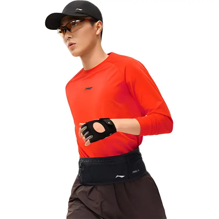LiNing Long-Sleeved T-Shirts Men's Vermilion Orange-2