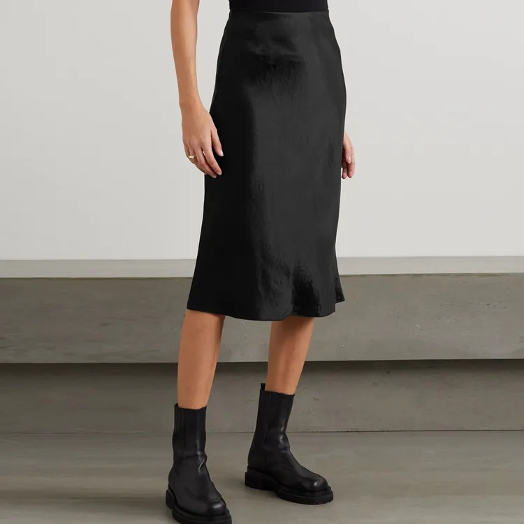 VINCE Casual Long Skirts Women's Black-3