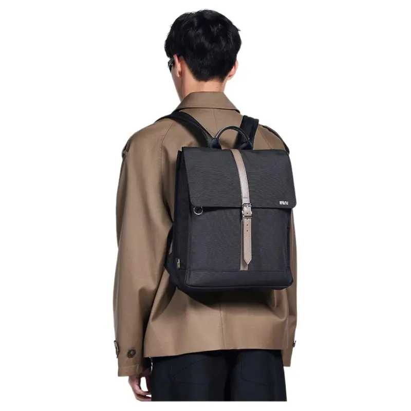 SEPTWOLVES PU Backpack Regular Unisex Coffee-3