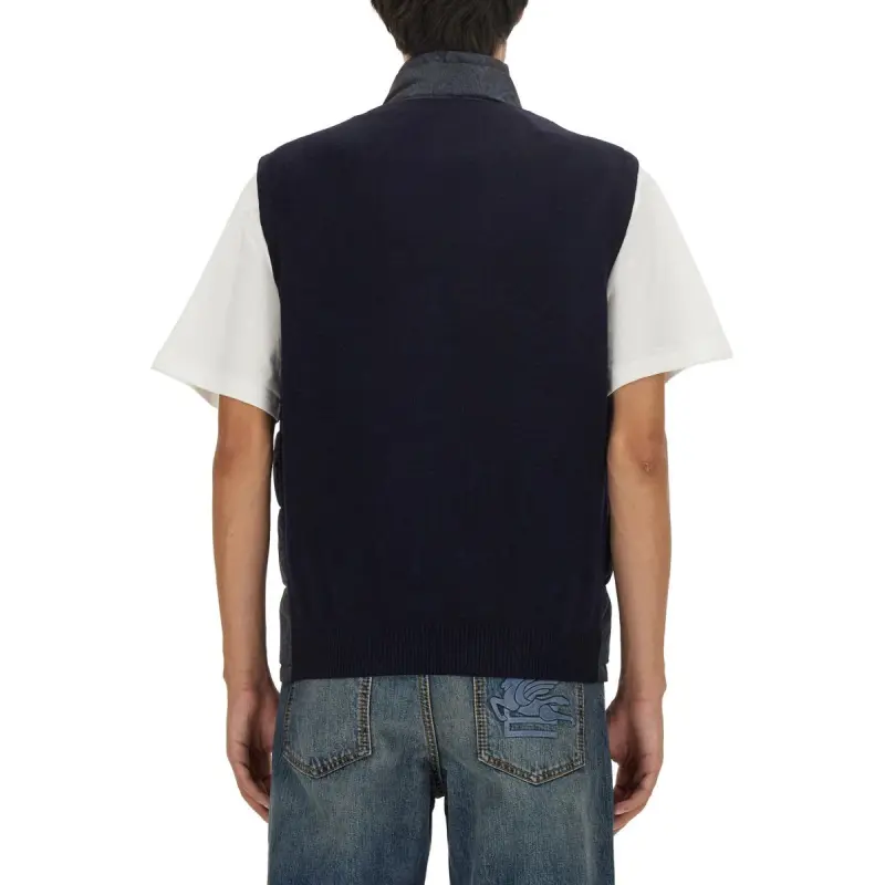 ETRO Sleeveless Paisley Printed Down Jacket-4