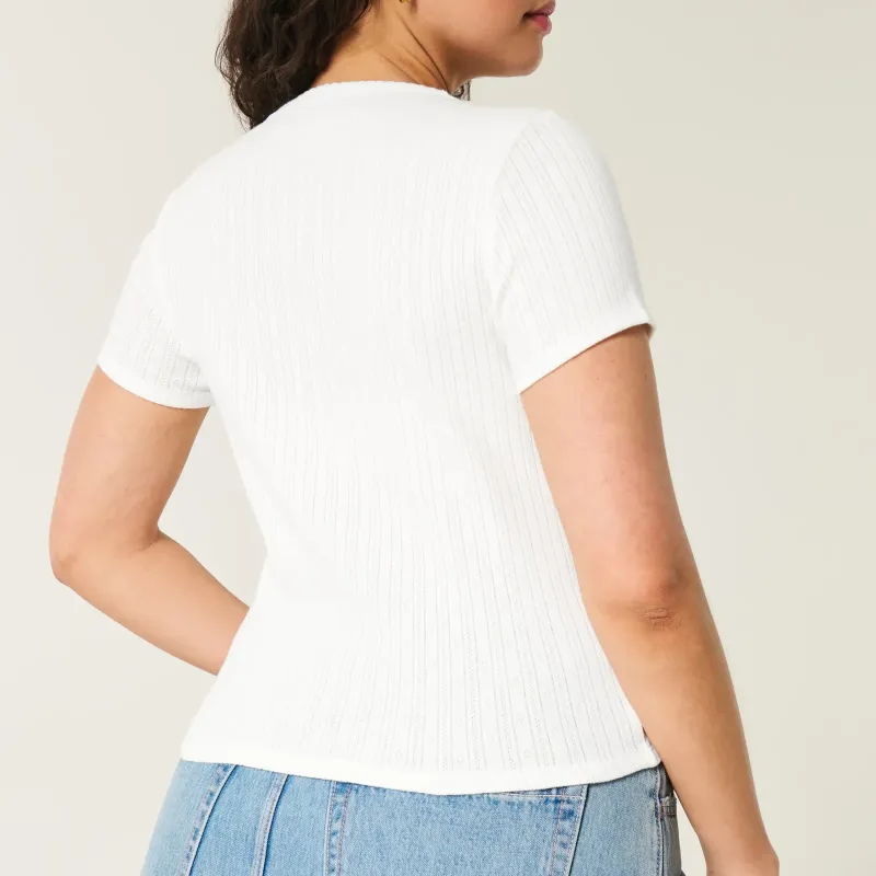 Hollister T Shirt Women's White-1