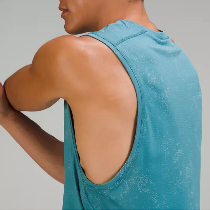 Lululemon Metal Vent Tech Tank Tops Men Blue-3