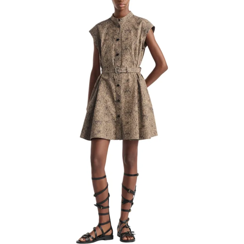 DIOR Sleeveless Dress Women's Beige-2