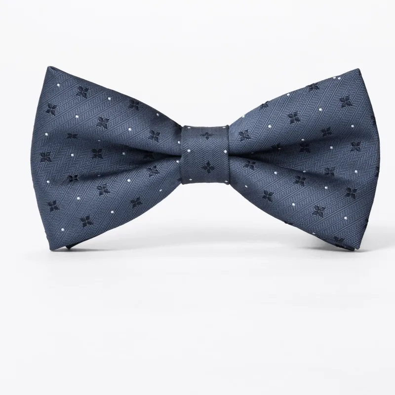 GOLDLION Polyester Bow Tie Men's Blue-6