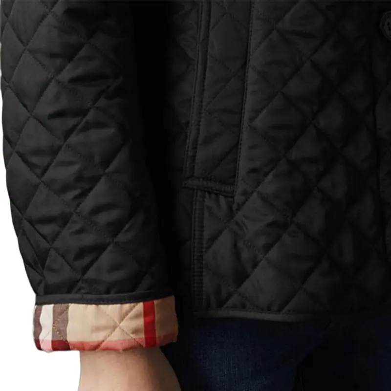 Burberry Cropped Coats Women's Black-5