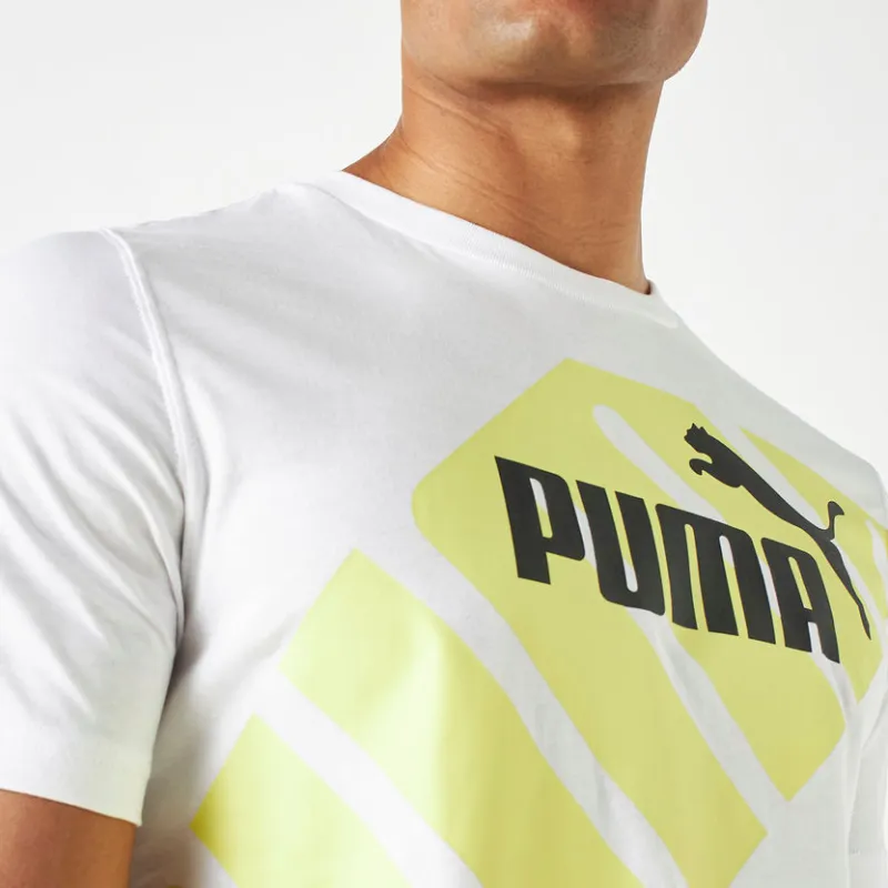 PUMA T Shirts Men White-4