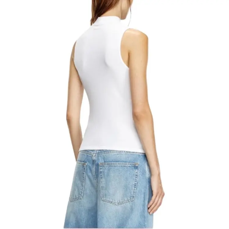 DIESEL Mock Neck Ribbed Tank Top-3
