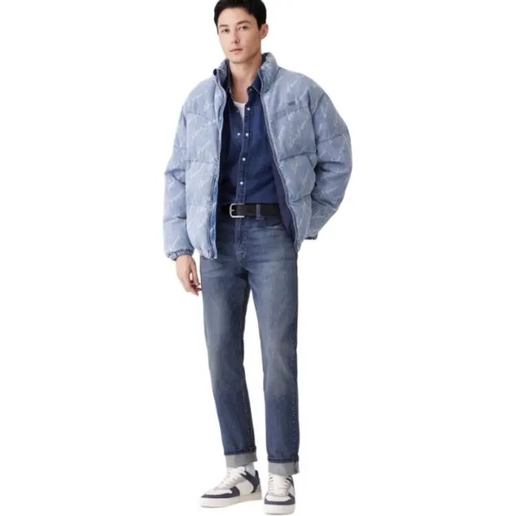 Levi's Down Jacket Men's Denim Blue-2
